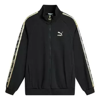 Куртка classics track jacket 'black gold' Puma, черный