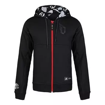 Куртка cny dame fz hd lillard basketball sports fleece lined jacket black Adidas, черный