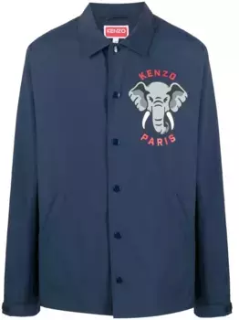 Куртка Coach с графичным принтом KENZO, синий