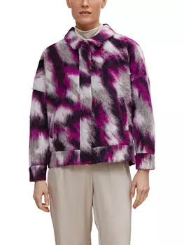 Куртка comma Hemdjacke, фиолетовый/черный