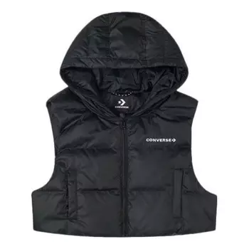 Куртка convertible long down jacket 'black' Converse, черный