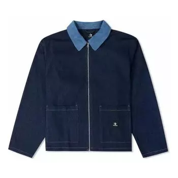 Куртка denim shirt jacket 'night indigo' Converse, синий