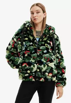 Куртка Desigual CAMO FUR-EFFECT, зеленый