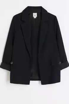Куртка для девочки с закатанными рукавами River Island, черный