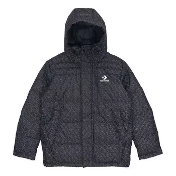 Куртка down fill puffer aop jacket 'black' Converse, черный