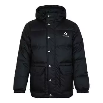 Куртка down fill puffer jacket 'black' Converse, черный