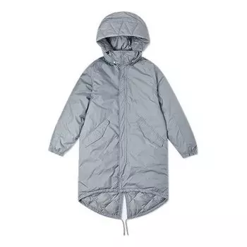 Куртка down long trench coat 'grey' Converse, серый