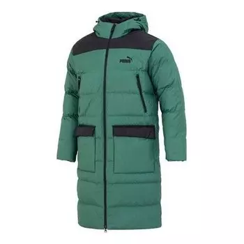 Куртка down puffer jacket 'green' Puma, зеленый