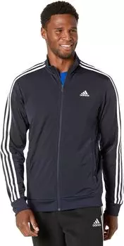 Куртка Essentials 3-Stripes Tricot Track Jacket adidas, цвет Legend Ink/White