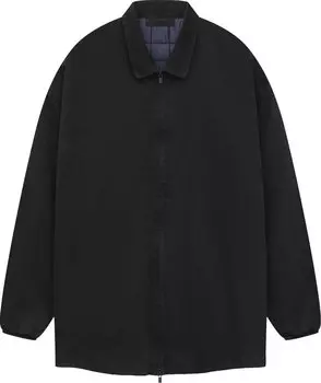 Куртка Fear of God Essentials Denim Filled Shirt 'Overdye Black Denim', черный