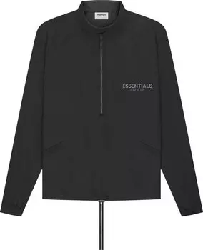 Куртка Fear of God Essentials Half-Zip Jacket 'Black', черный