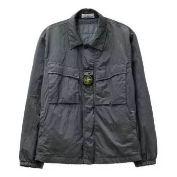Куртка garment dyed econyl regenerated nylon jacket 'grey' Stone Island, серый