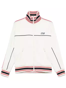Куртка Golden Goose с полосатой отделкой, нейтральный