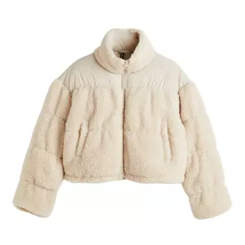 Куртка H&amp;M Teddy Lining, бежевый