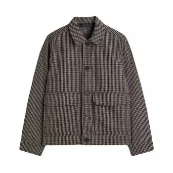 Куртка H&amp;M Wool-blend, коричневый/серый