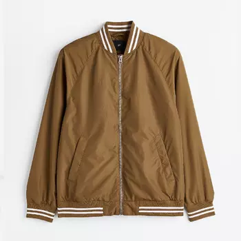 Куртка H&M Bomber, темно-бежевый