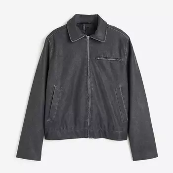 Куртка H&M Coated, темно-серый