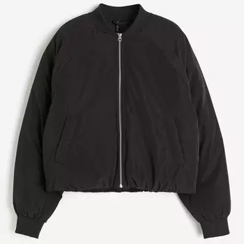 Куртка H&M Padded Bomber, черный