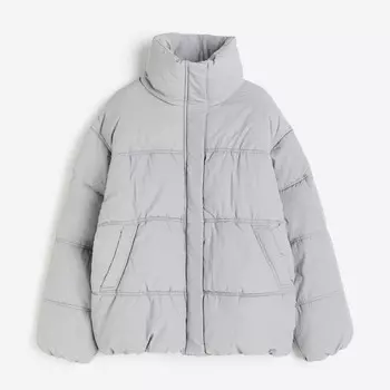 Куртка H&M Quilted, светло-серый
