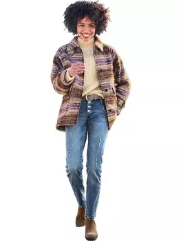 Куртка Heine, цвет lila/hellbraun/beige