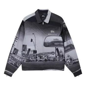 Куртка hopper jacket 'black' Stussy, черный