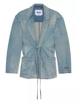 Куртка из хлопчатобумажной джинсовой ткани MSGM, синий