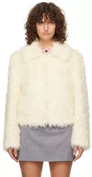 Куртка из искусственного меха Off-White Hook-Eye MSGM