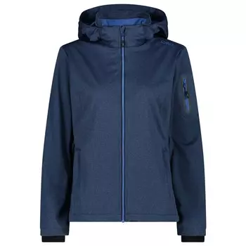 Куртка из софтшелла Cmp Women's Light Melange Zip Hood, цвет Black Blue Melange/Provenza
