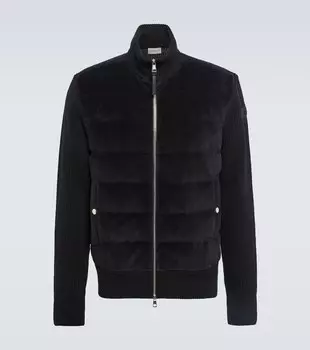 Куртка из вельвета и шерсти Moncler, черный