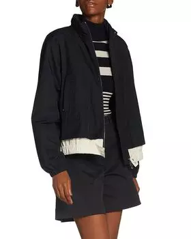 Куртка Janze Twill Contrast с упаковываемым капюшоном Moncler, синий