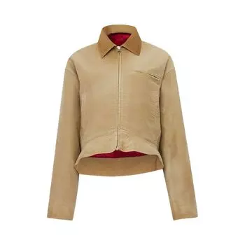 Куртка JW Anderson Curved Hem Workwear Jacket 'Beige', желто-коричневый
