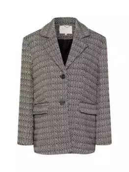 Куртка KAFFE Eda Textured Wool Blend, цвет black/natural