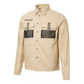 Куртка lapel casual zipper woven jacket khaki Puma, хаки