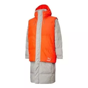 Куртка layer down jacket 'grey orange' Puma, серый