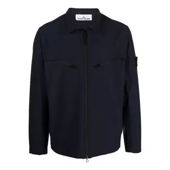 Куртка light soft shell-r jacket 'navy' Stone Island, синий