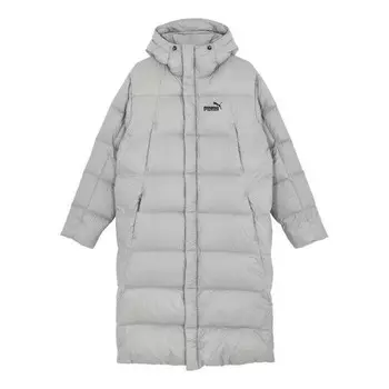 Куртка lightweight hooded down coat 'grey' Puma, серый