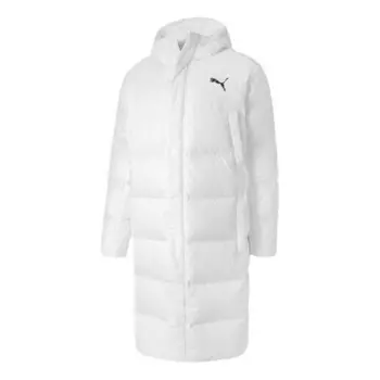 Куртка long oversized down jacket 'white black' Puma, белый