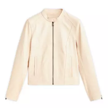 Куртка Massimo Dutti Nappa Leather, белый