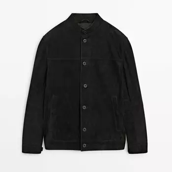 Куртка Massimo Dutti Suede, темно-синий