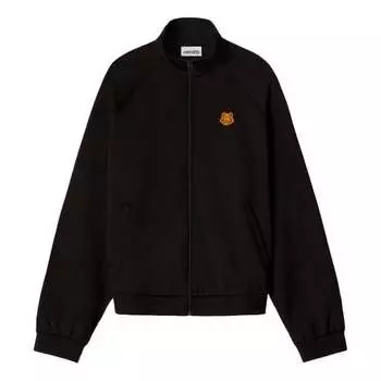 Куртка Men's KENZO Small Tiger Head Embroidered Stand Collar Zipper Jacket Black, черный