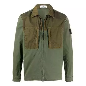 Куртка Men's STONE ISLAND Splicing Cargo Jacket Green, зеленый