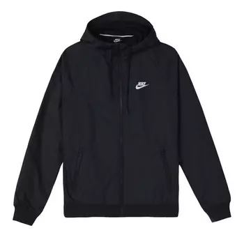 Куртка men's windrunner hooded woven windbreaker sports jacket Nike, черный