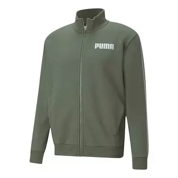 Куртка metallic nights full zip jacket 'green white' Puma, зеленый