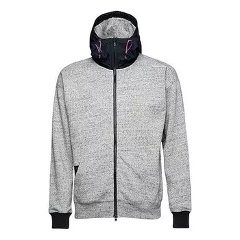 Куртка mixed media full zip sweatshirt 'grey' Converse, серый