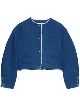 Куртка MSGM с контрастной отделкой, синий