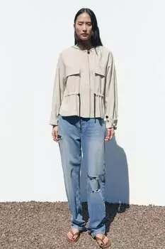 Куртка на кулисах ZARA, песок