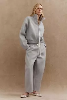 Куртка на молнии ZARA, серый мергель