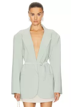 Куртка Norma Kamali Oversized Single Breasted, цвет Dried Sage