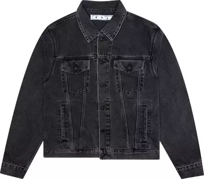 Куртка Off-White Negative Mark Slim Denim Jacket 'Medium Grey', серый