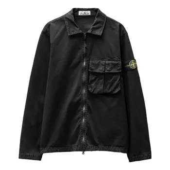 Куртка overshirt 'black' Stone Island, черный